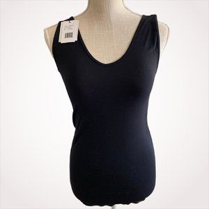 Fornia Women's Black V-Neck Sleeveless Tank Top - One Size - NWT